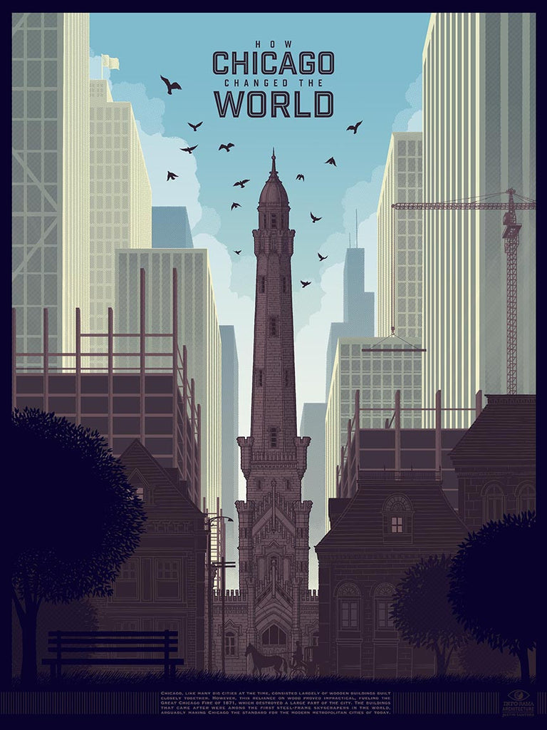 "How Chicago Changed The World" Infographic poster by Justin Santora
