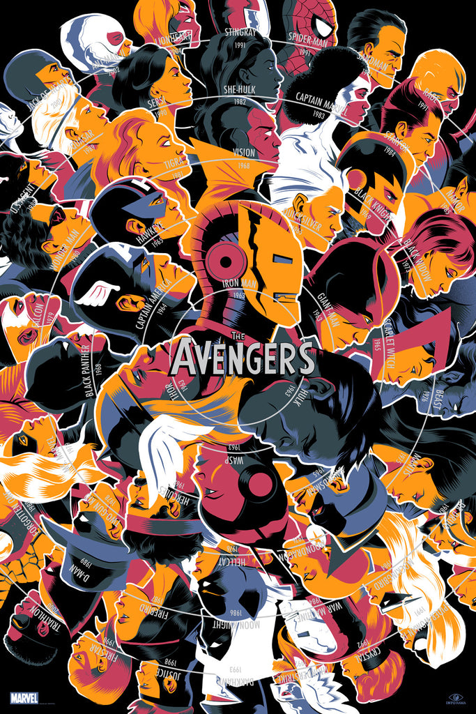 The Avengers Infographic Poster by Matt Taylor