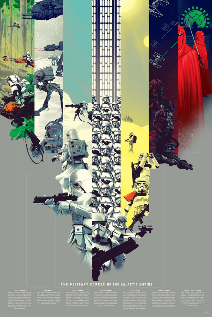 The Military Forces Of The Galactic Empire Infographic Poster by Kevin Tong (Regular)