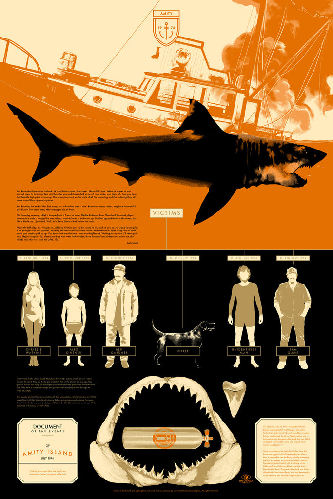 JAWS Victims Infographic Poster by Matt Taylor (Variant)