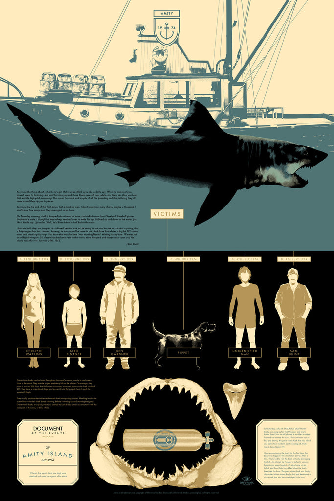 JAWS Victims Infographic Poster by Matt Taylor (Regular)